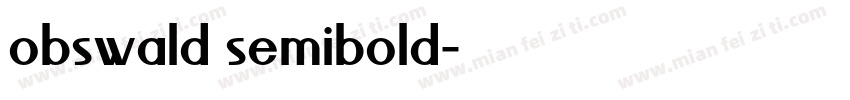 obswald semibold字体转换
